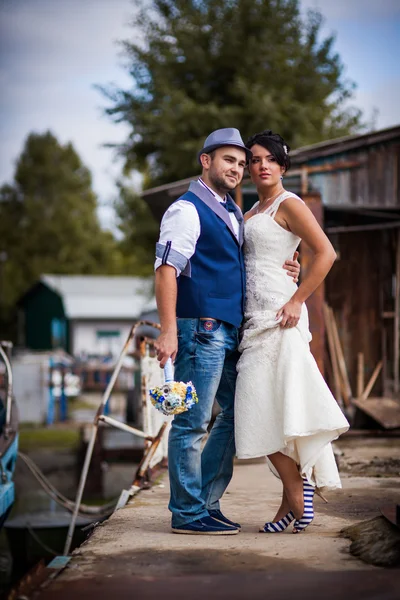 Wedding, style, yacht — Stock Photo, Image
