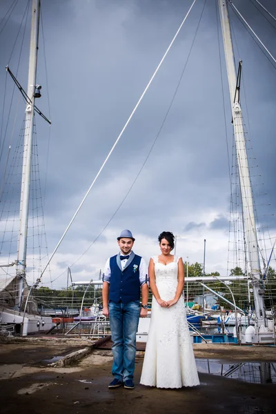 Wedding, style, yacht — Stock Photo, Image