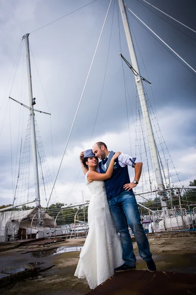 Wedding, style, yacht — Stock Photo, Image