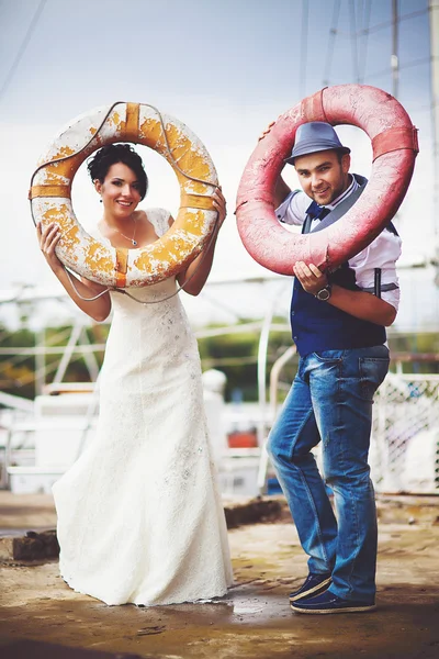 Oorspronkelijke stijlvolle bruiloft — Stockfoto