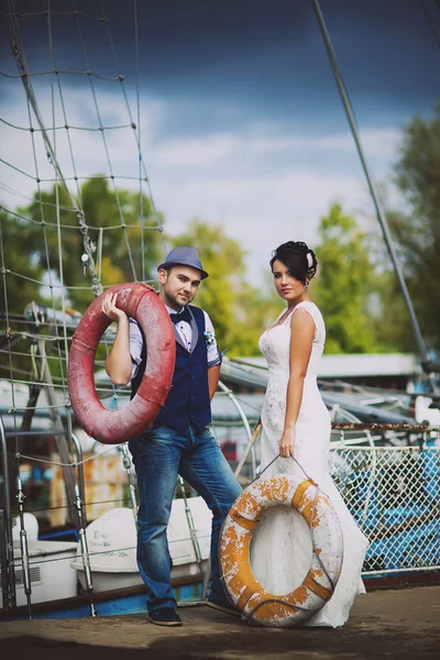 救命浮環、結婚式 — ストック写真