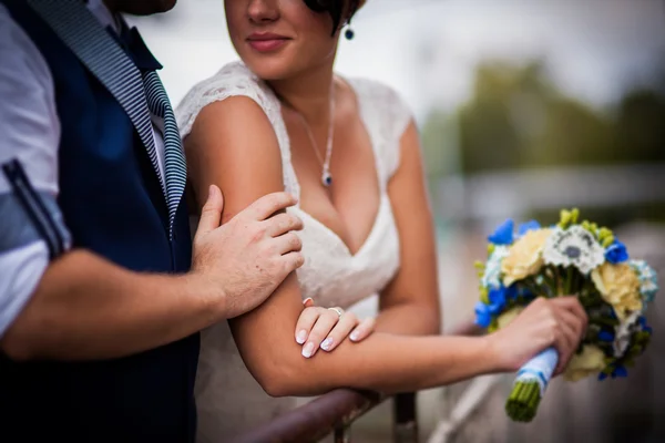 Wedding, boat — Stock Photo, Image