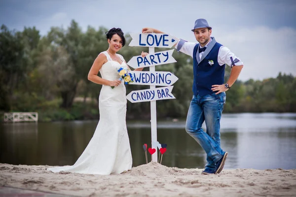 Etiqueta de boda — Foto de Stock