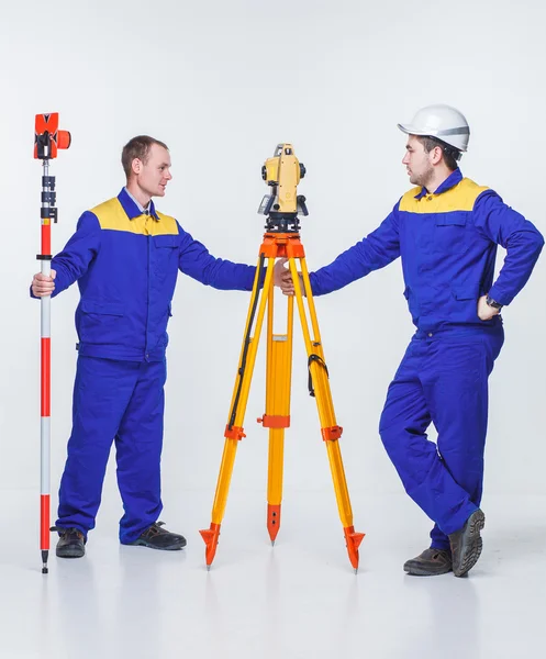 Ingenieros en el sitio aislados —  Fotos de Stock