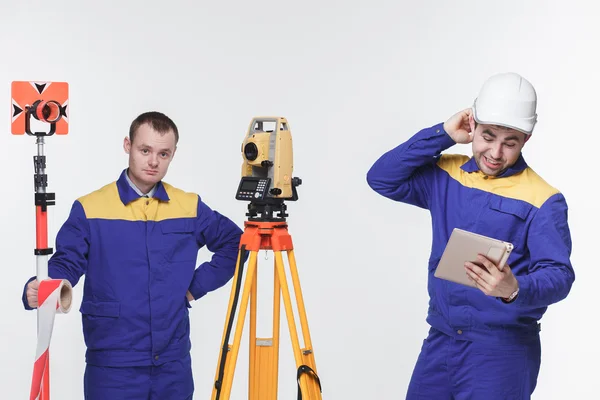 Ingenieros en el sitio aislados — Foto de Stock