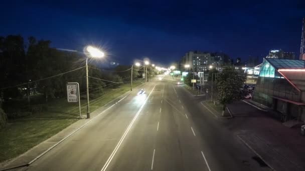 Время ночного города — стоковое видео