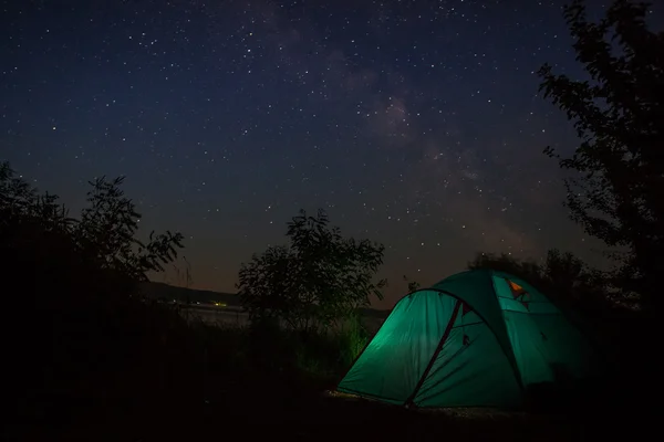 텐트, 별 — 스톡 사진
