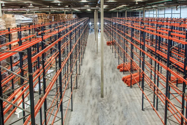 Warehouse shelving high — Stock Photo, Image