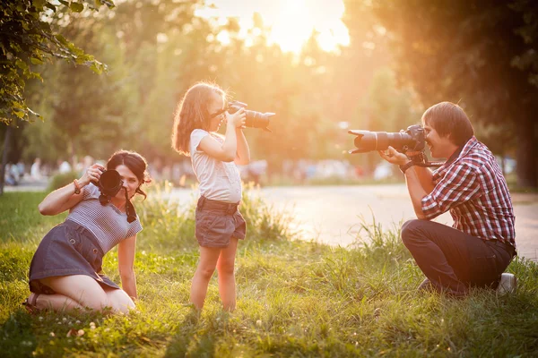 Dotter fotografer — Stockfoto