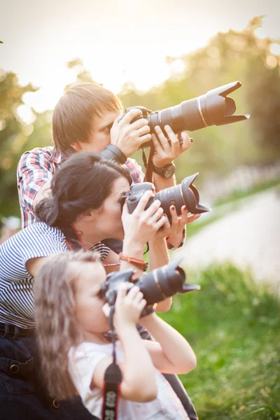 Familjen fotografer — Stockfoto