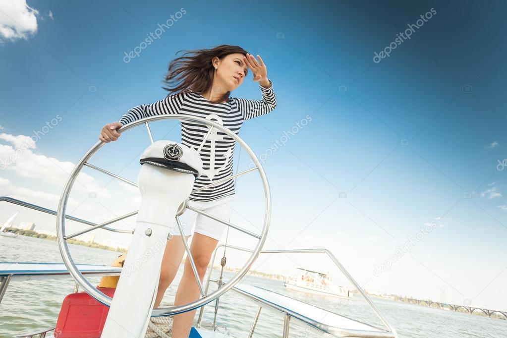 girl captain of the yacht