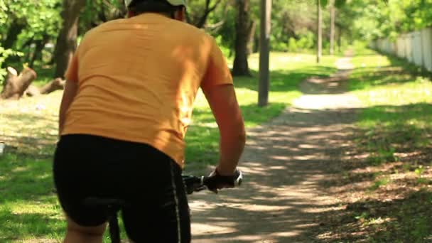 Pareja joven en bicicleta — Vídeo de stock