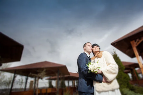 Sweet wedding couple — Stock Photo, Image