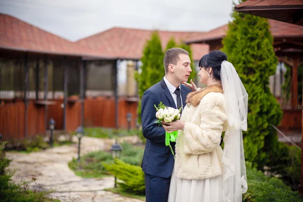 Svatba v parku — Stock fotografie