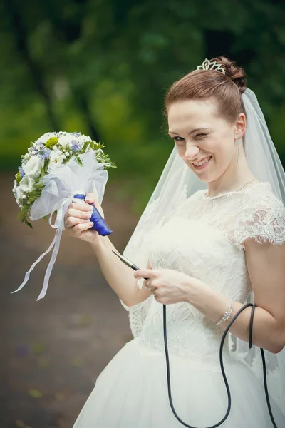 面白い花嫁 — ストック写真