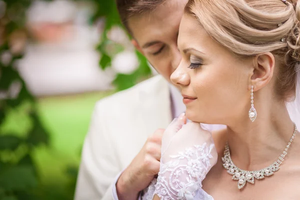 Sanfter Kuss, Hochzeit — Stockfoto