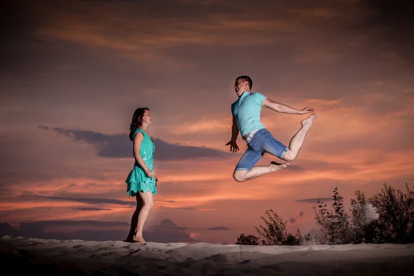 Ballet, couple, nature, dancing — Stock Photo, Image