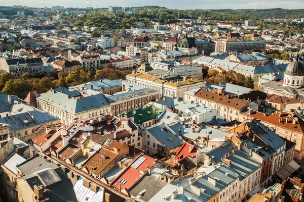 Lviv från en höjd — Stockfoto