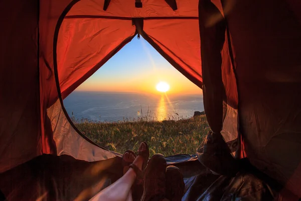 Çadırdan görünüm — Stok fotoğraf