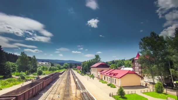 鉄道駅時間経過ウクライナ鉄道 — ストック動画