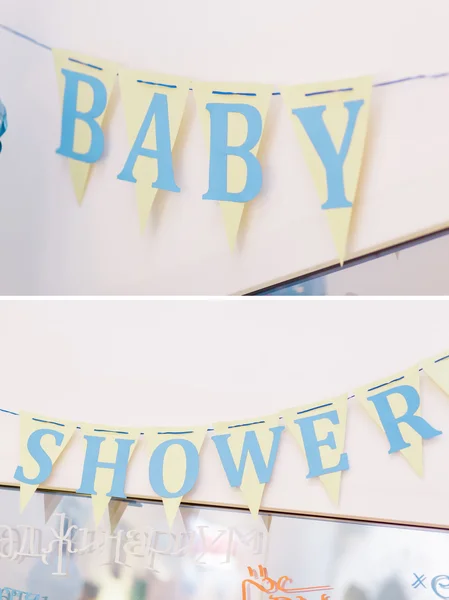 Baby shower słowo — Zdjęcie stockowe