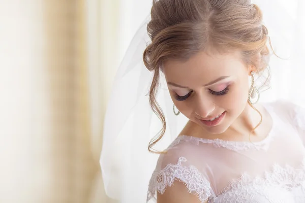 Bridal makeup wedding ceremony — Stock Photo, Image