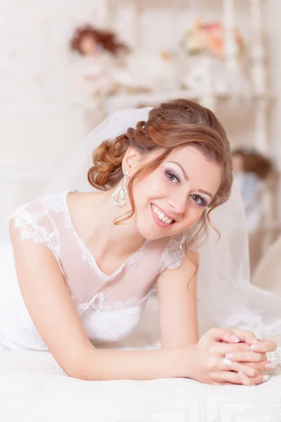 Bridal makeup wedding ceremony — Stock Photo, Image