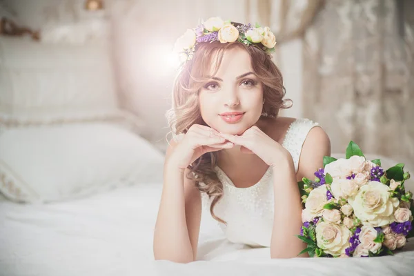 美しい花嫁の笑顔 — ストック写真
