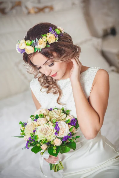 Fiore sposa moda — Foto Stock
