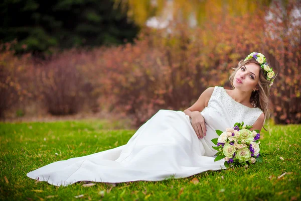 Jardín de hierba novia — Foto de Stock