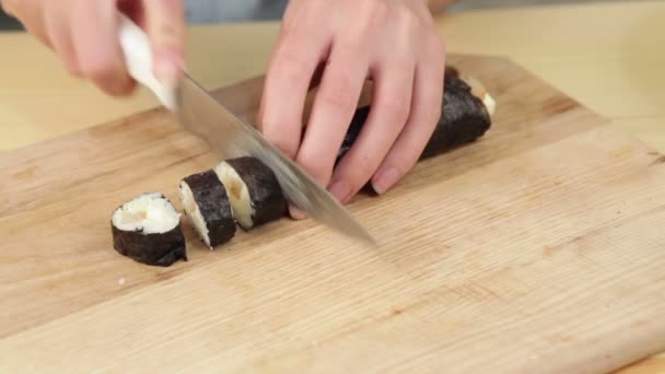 Fresh rice sushi — Stock Video