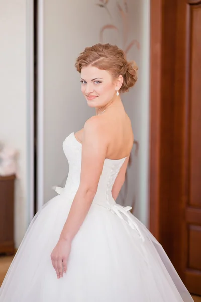 Bedroom bride dress — Stock Photo, Image