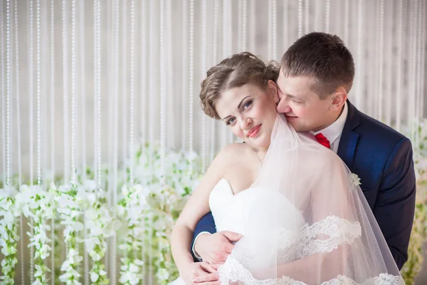 Tenderness hugs wedding — Stock Photo, Image