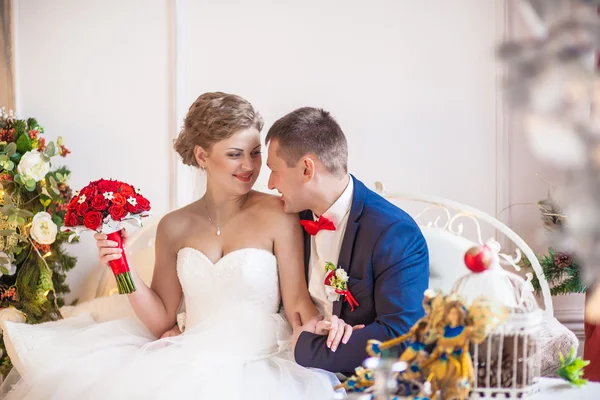 Sposa sposo decorazione studio — Foto Stock