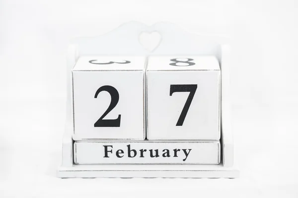 Kalendarz lutego Data — Zdjęcie stockowe