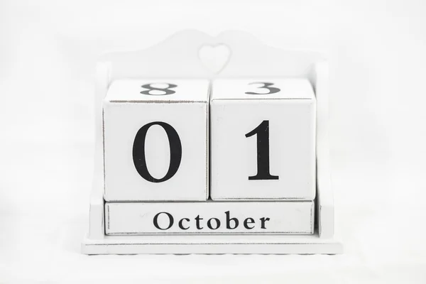 Número de outubro do calendário — Fotografia de Stock