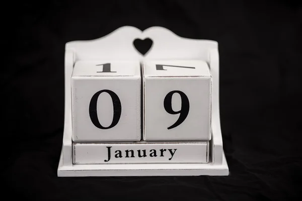 Ημερολόγιο κύβοι Ιανουαρίου, σε ένατη, 9, 9. — Φωτογραφία Αρχείου
