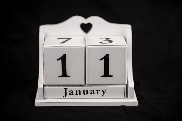 Ημερολόγιο κύβοι Ιανουαρίου, ενδέκατη, 11, 11. — Φωτογραφία Αρχείου