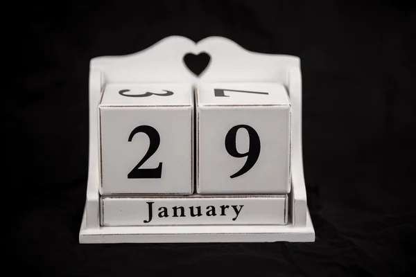 Ημερολόγιο κύβους Ιανουαρίου, εικοστή ένατη, 29, 29 — Φωτογραφία Αρχείου