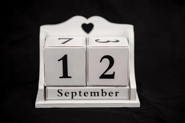 Calendário cubos Setembro, décimo segundo, 12, 12o — Fotografia de Stock