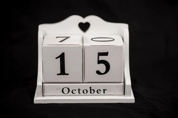 Cubos del calendario 15 de octubre, 15, 15 — Foto de Stock