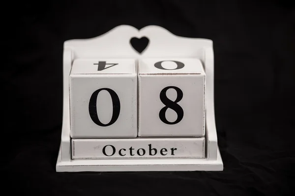 日历的多维数据集 10 月，第八，8，8 — 图库照片