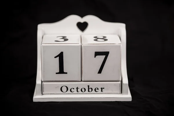 Kalenderwürfel 17., 17., 17. Oktober — Stockfoto