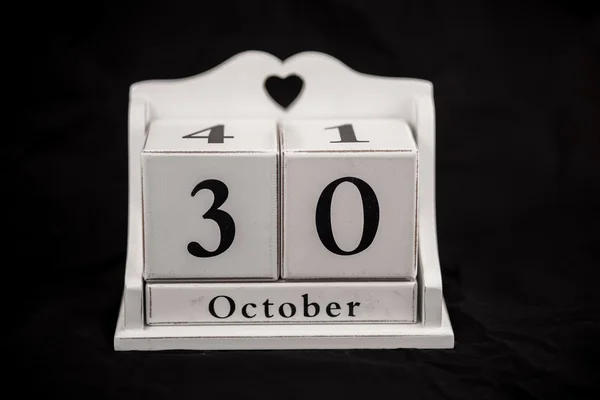 Calendário cubos Outubro, trigésimo, 30, 30 — Fotografia de Stock