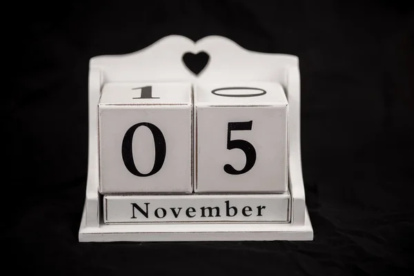 Календарь кубов Ноябрь, 5, 5, 5 — стоковое фото