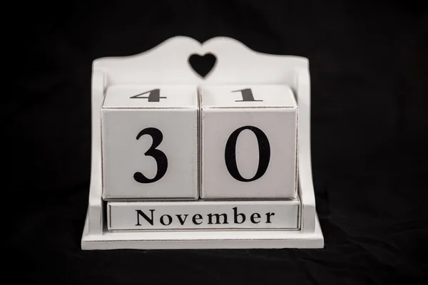 Calendário cubos novembro, trigésimo, 30, 30 — Fotografia de Stock