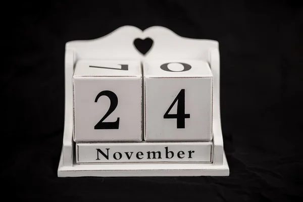 Kalendarz kostki listopada, dwudziesta czwarta, 24, 24 — Zdjęcie stockowe