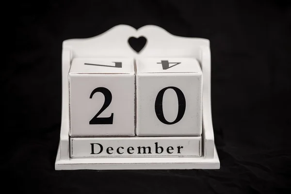 Calendario cubos diciembre, vigésimo, 20, 20 — Foto de Stock