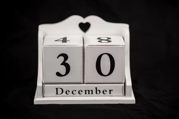 Calendario cubos diciembre, trigésimo, 30, 30 — Foto de Stock