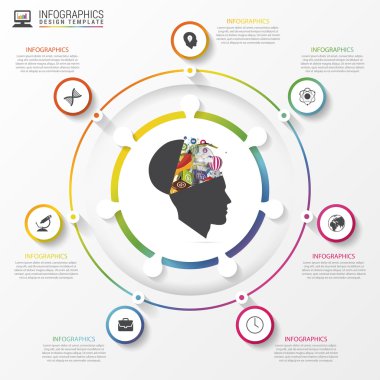 Daire Infographic. Diyagramı, grafik, tanıtım için şablon. Vektör